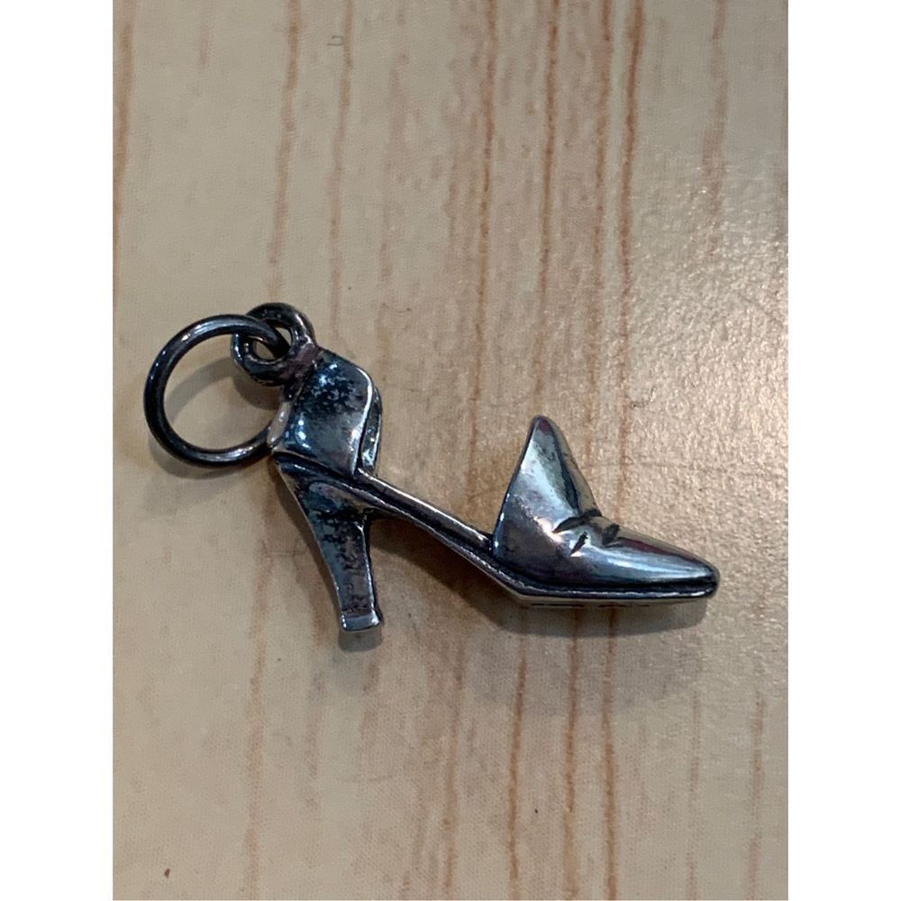 .925 Vintage High Heel Shoe Sterling Silver Jewelry Charm #shoe collector